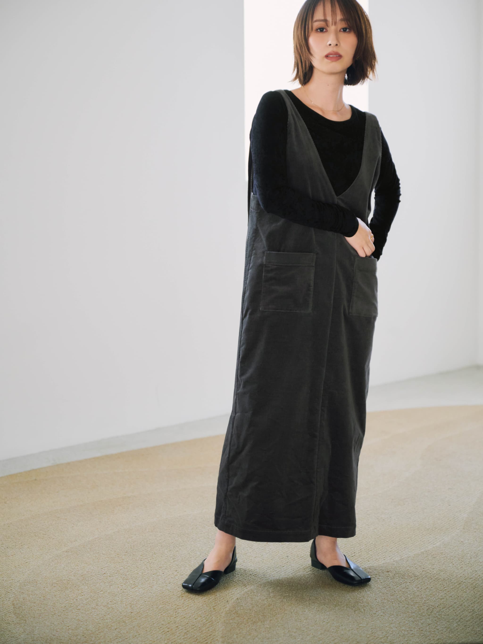 2wayコーデュロイジャンパースカート | 小柄・低身長女性向け