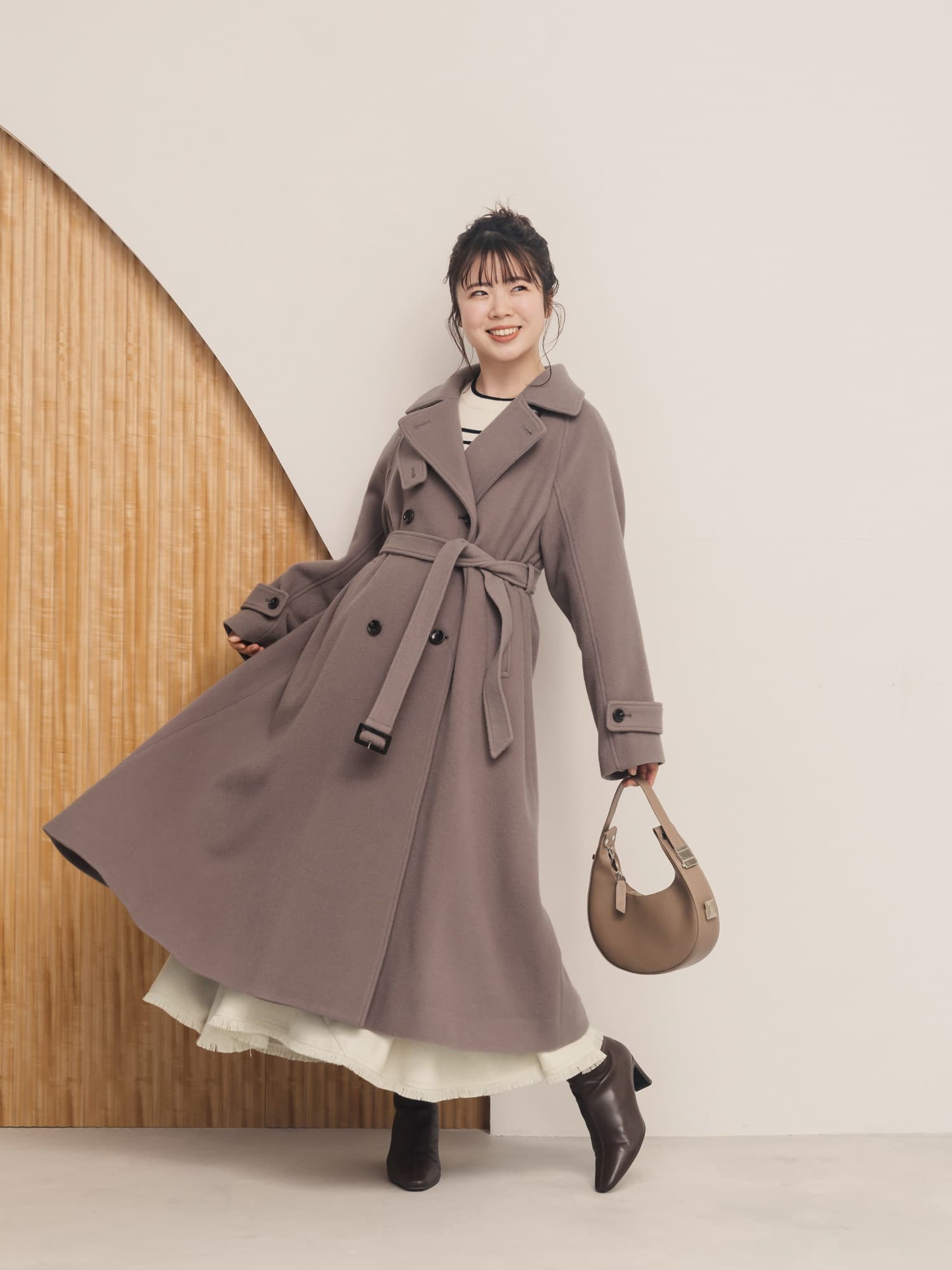 2wayカラーバックフレアウールコート-short & regular | 小柄・低身長