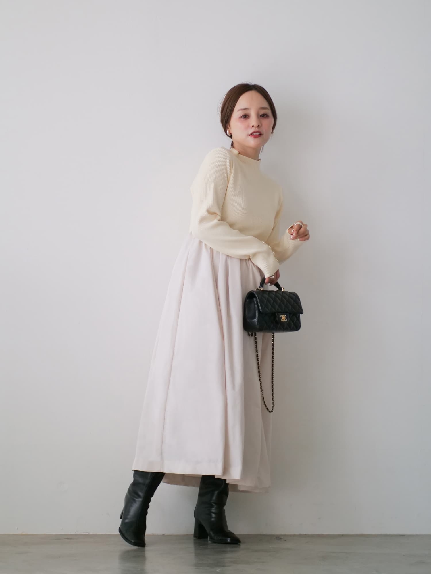 田中亜希子さんコラボ】Vカットドッキングワンピース-short & regular