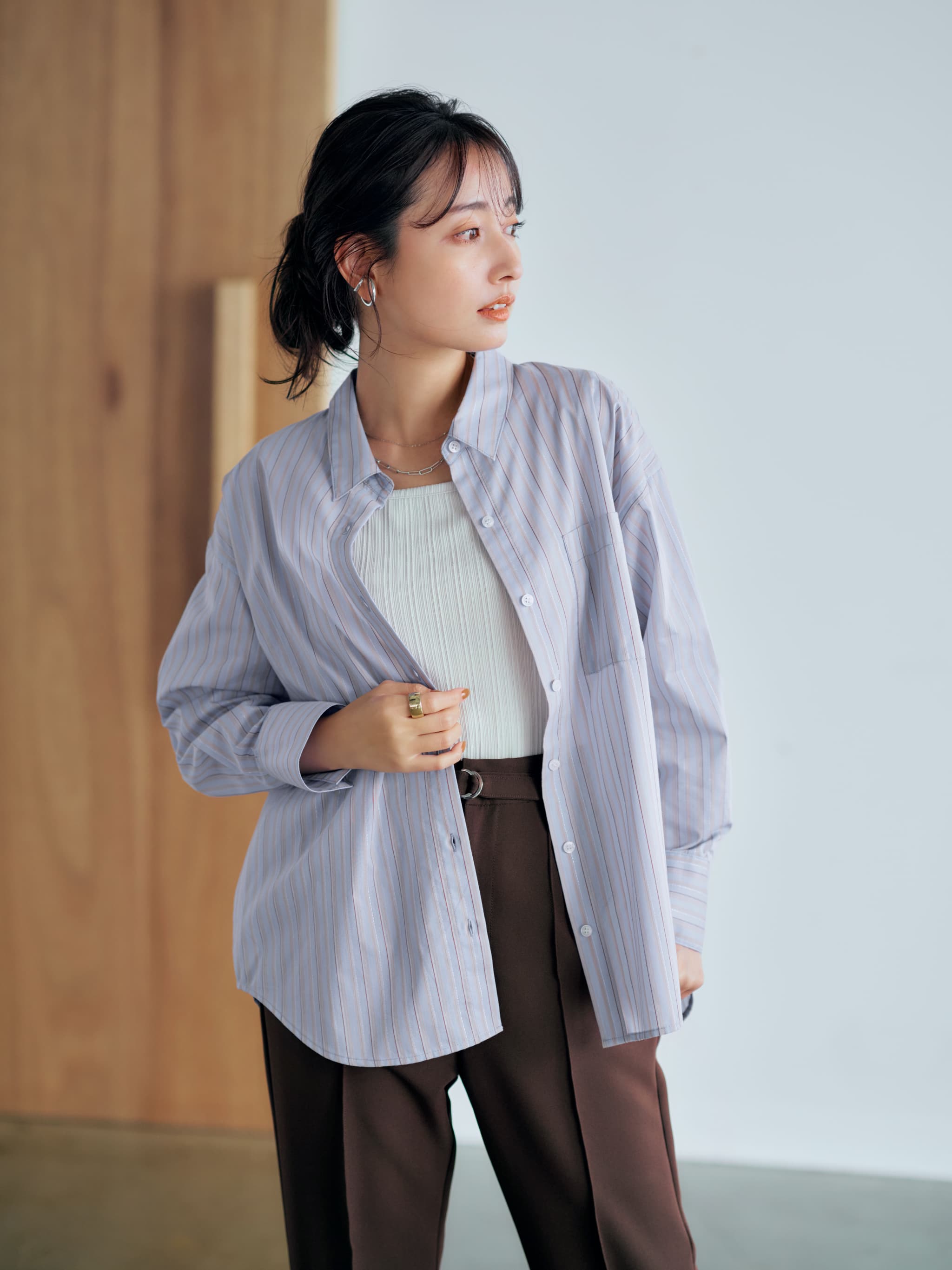 スリーポケットベーシックシャツ | 小柄・低身長女性向けファッション