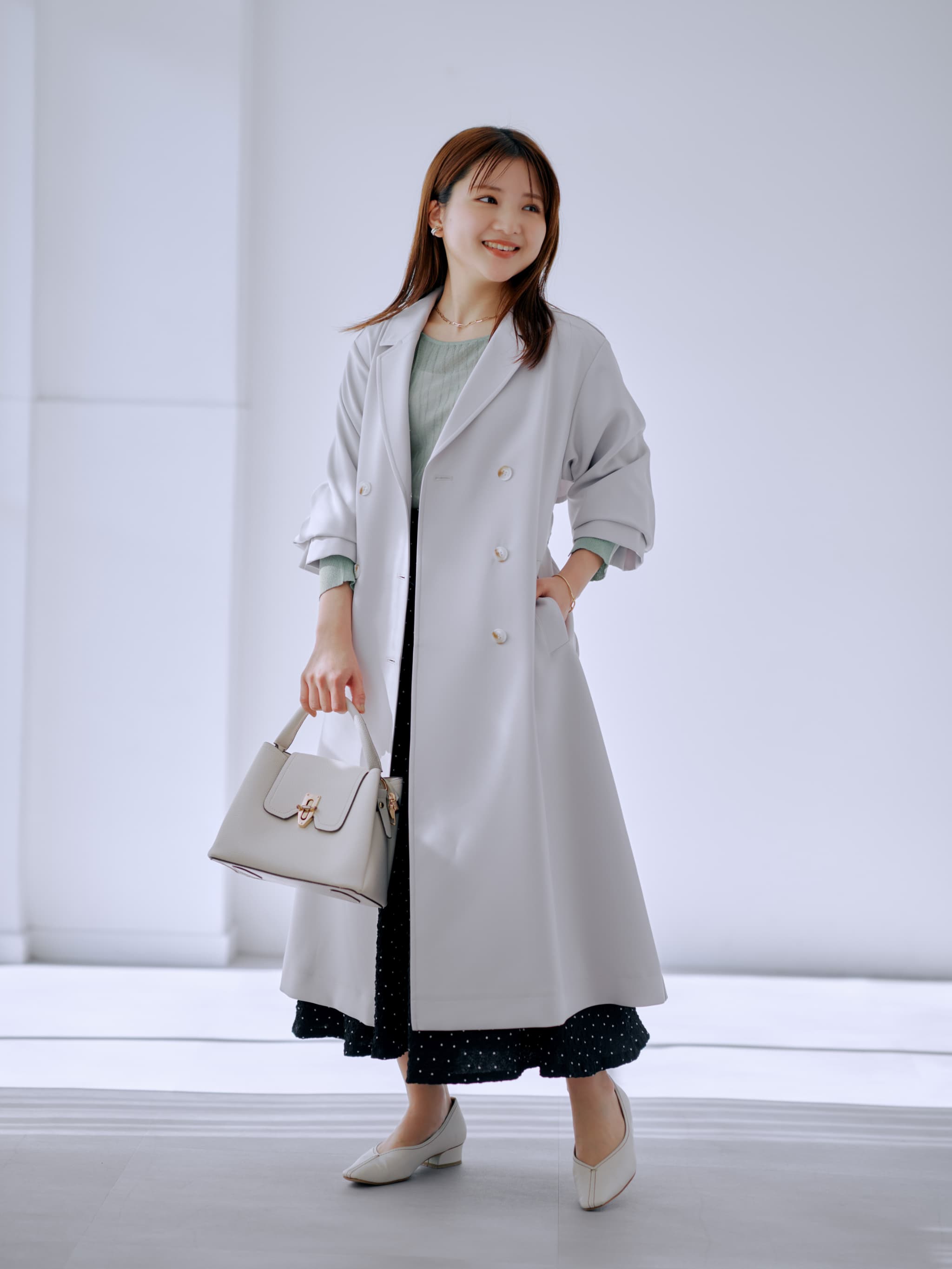 ベーシックとろみトレンチコート-short & regular | 小柄・低身長女性
