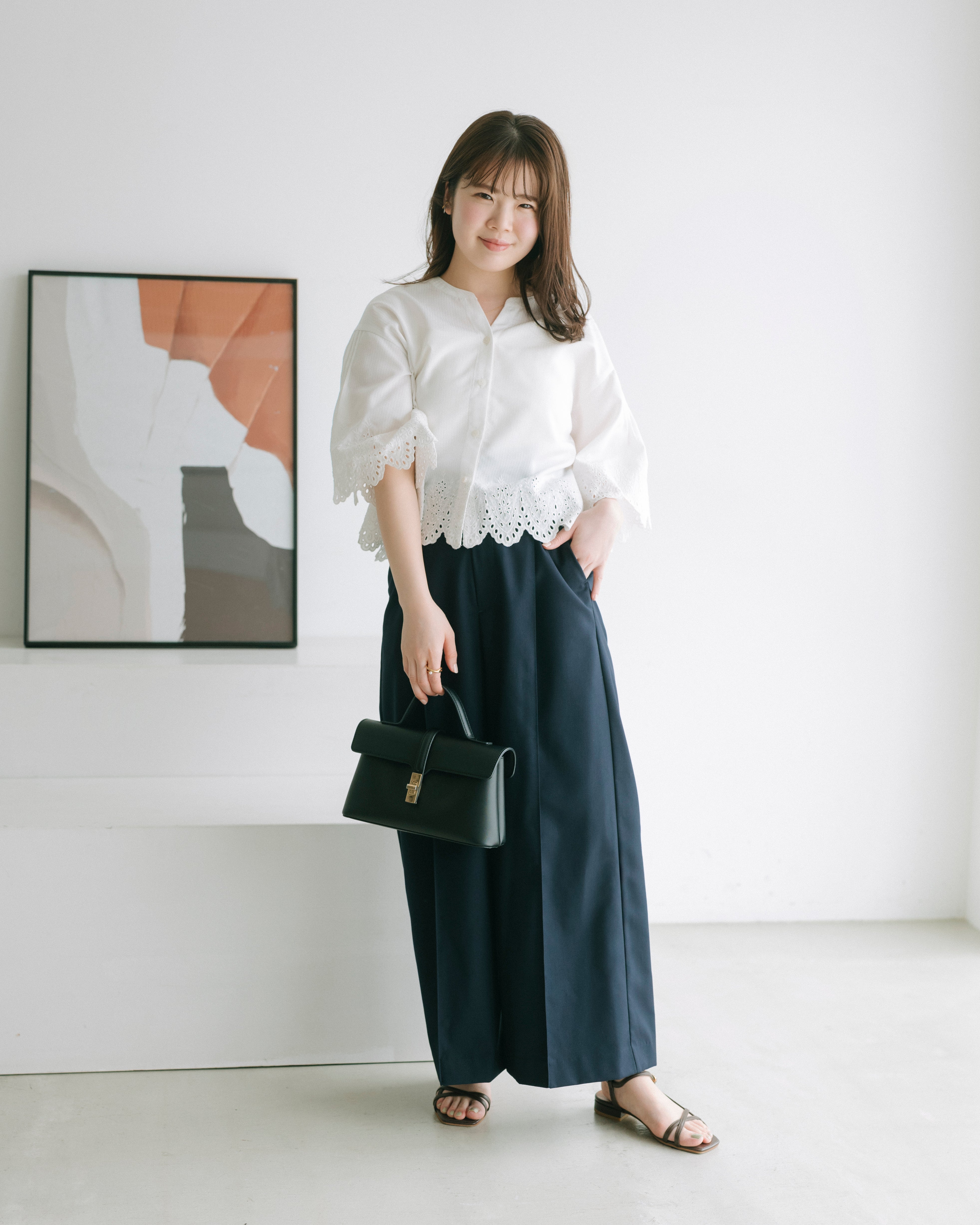 スカラエンブロイダリーブラウス | 小柄・低身長女性向けファッション