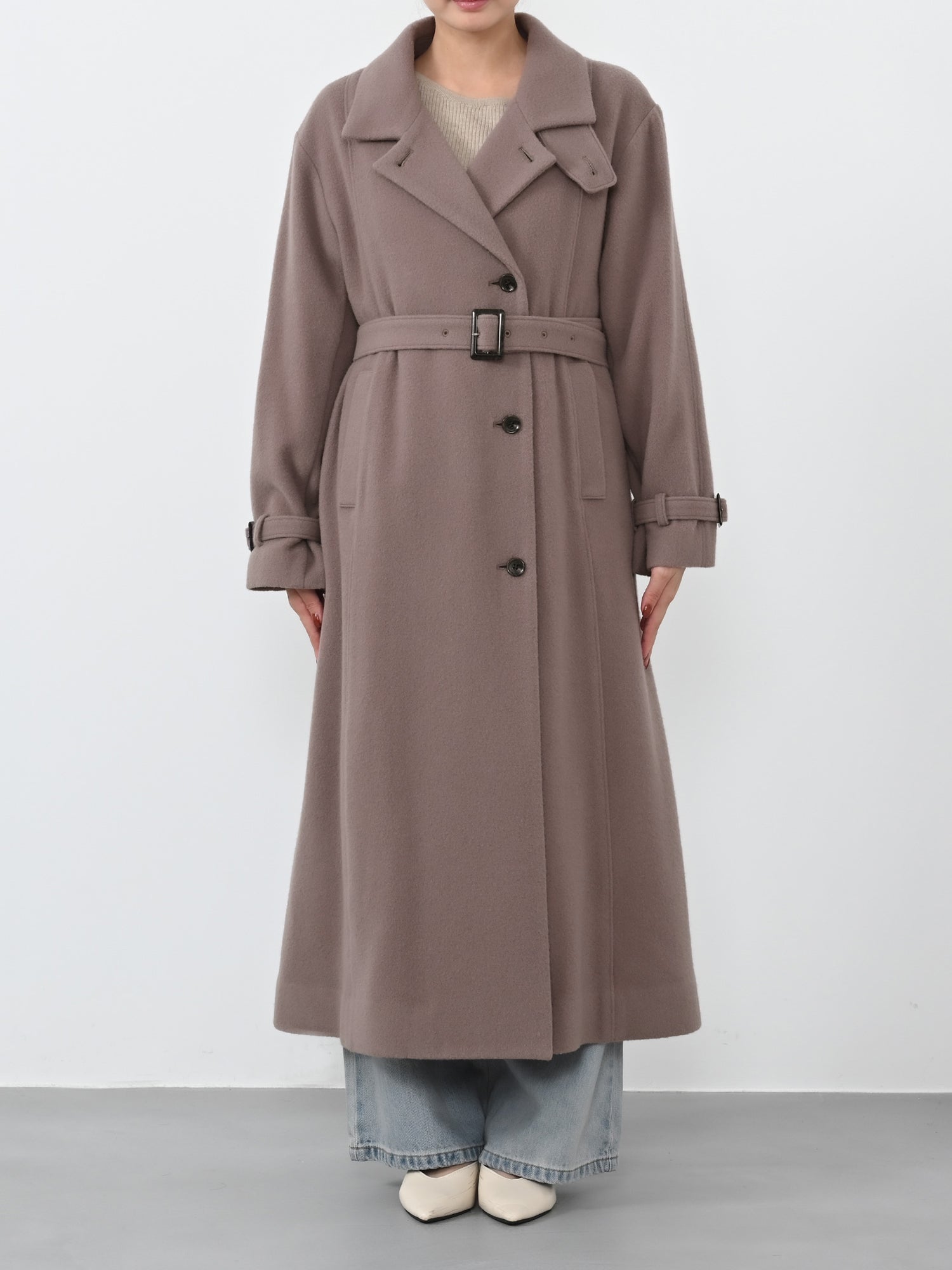 セミダブルバックフレアウールコート-short & regular | 小柄・低身長