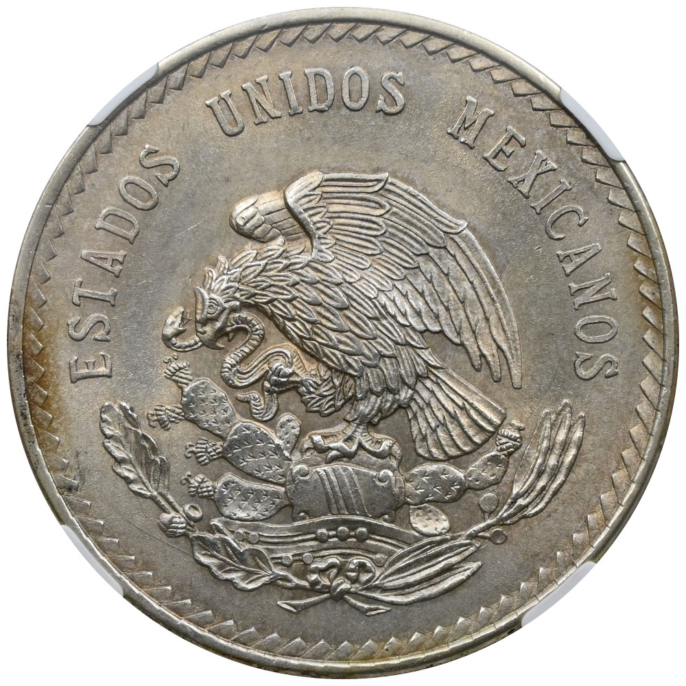 メキシコ 1948Mo クアウテモック王 5ペソ 銀貨 NGC MS62 6652407004