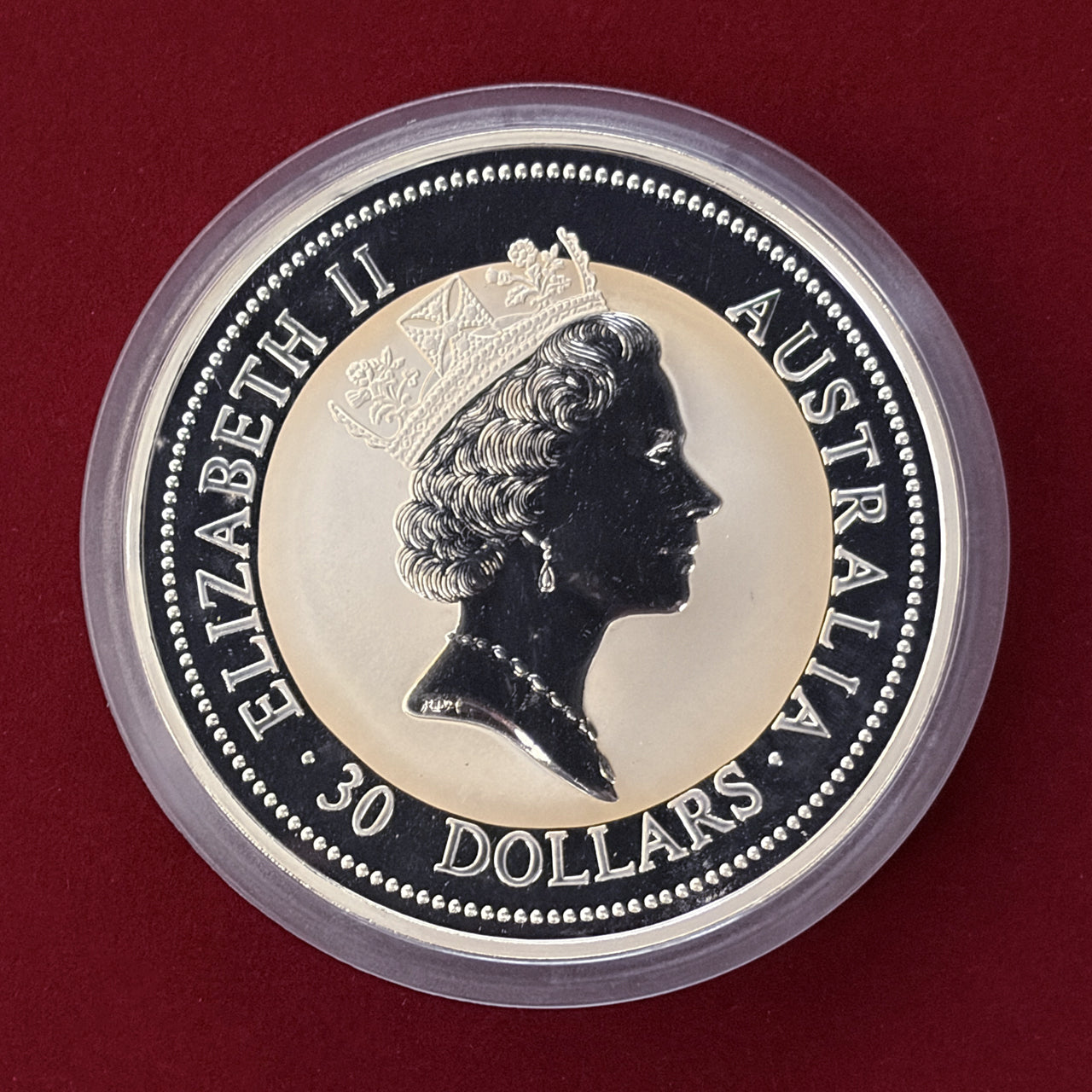 オーストラリア】ワライカワセミ 30ドル 1kg銀貨 1994［B-0000566
