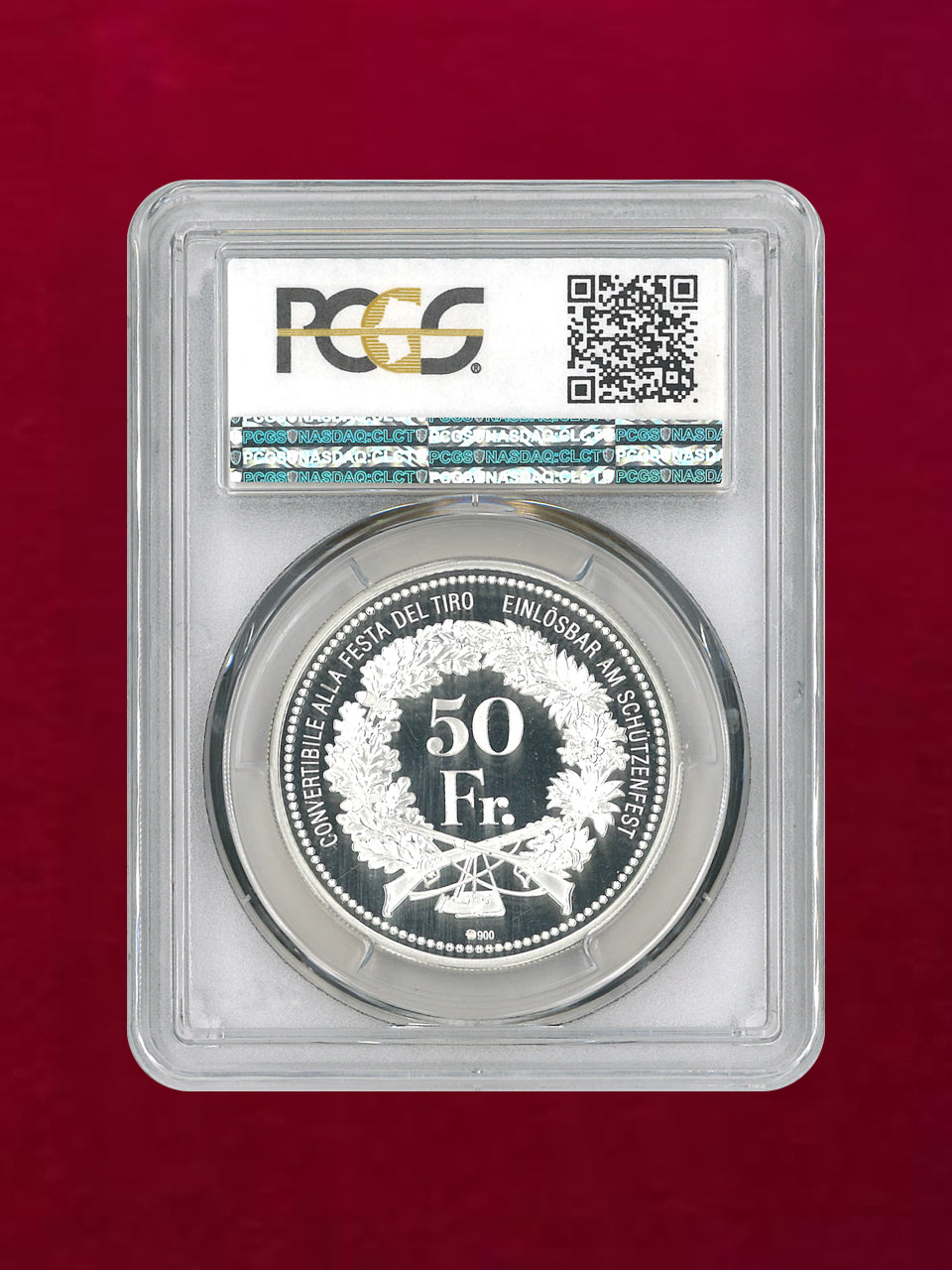 スイス】50フラン 銀貨 Tiemo Shooting Festival 2016 PCGS PR70DCAM