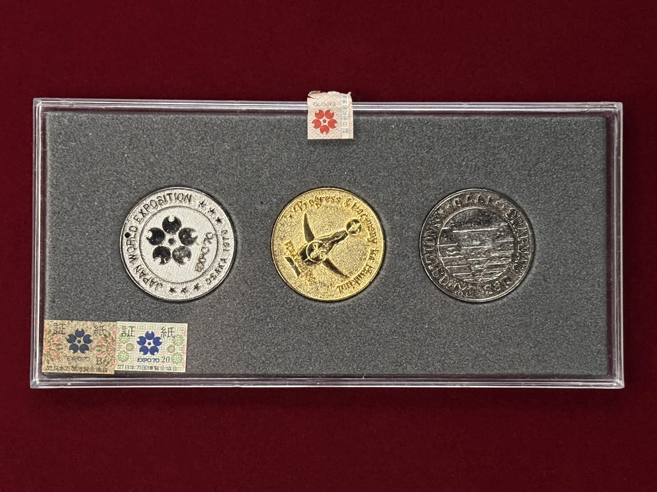 Japan] 1970 Osaka Expo Commemorative Medal Set of 3, Showa 45