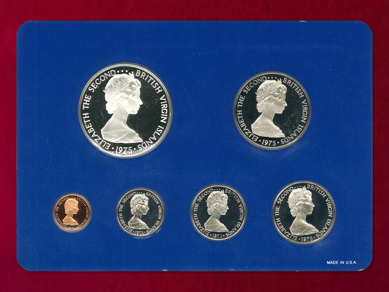 イギリス領ヴァージン諸島】プルーフセット 6枚組 1975［C-0000189