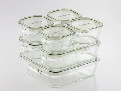 iwaki イワキ 耐熱ガラス 保存容器 パック&レンジ システムセット 7点