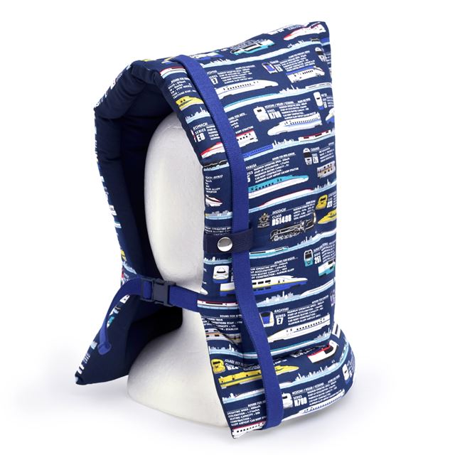 防災頭巾(椅子固定ゴム付き)出発進行スーパーエクスプレス ※JR東日本