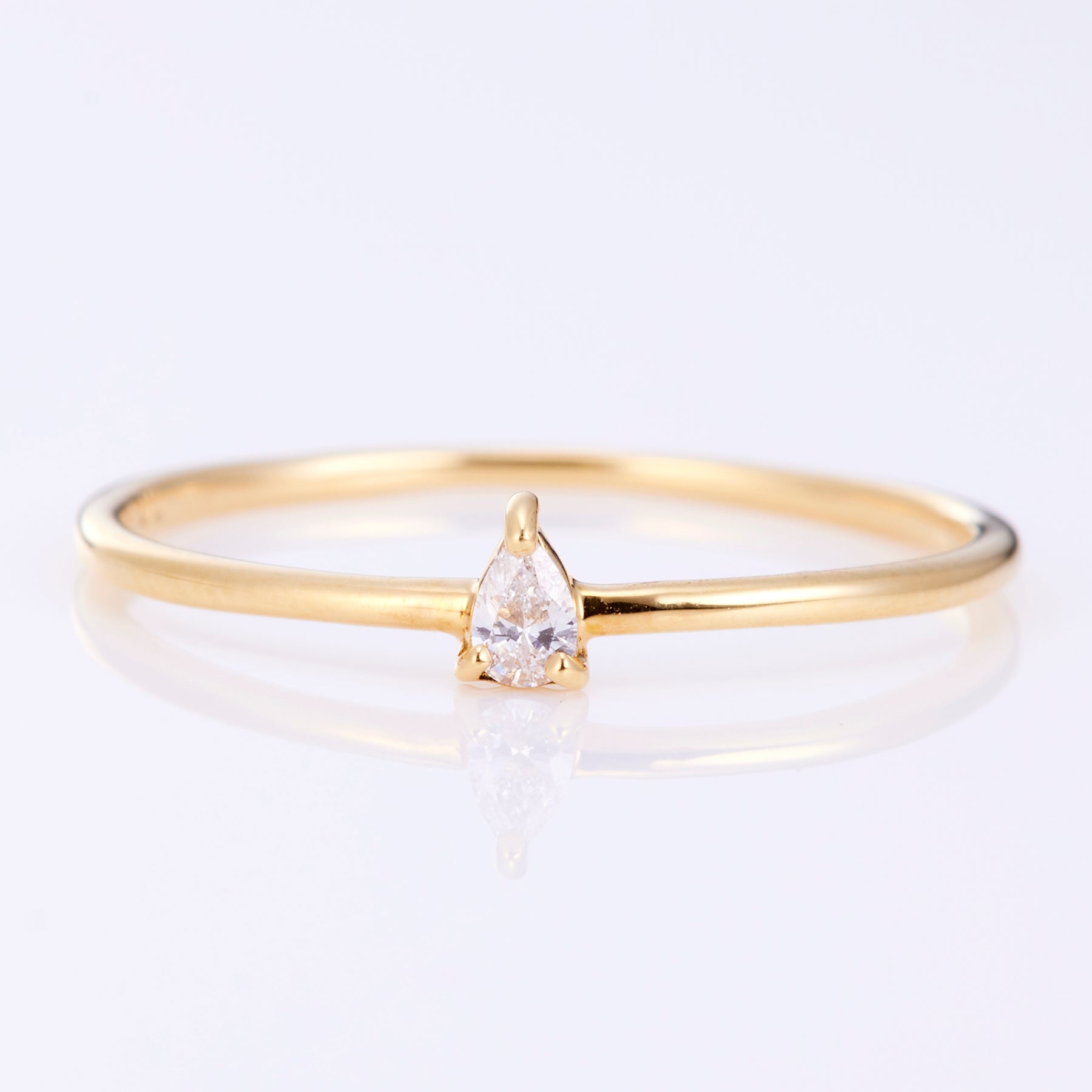 K18YG ペアシェイプ ダイヤリング – COLETTE GIFT