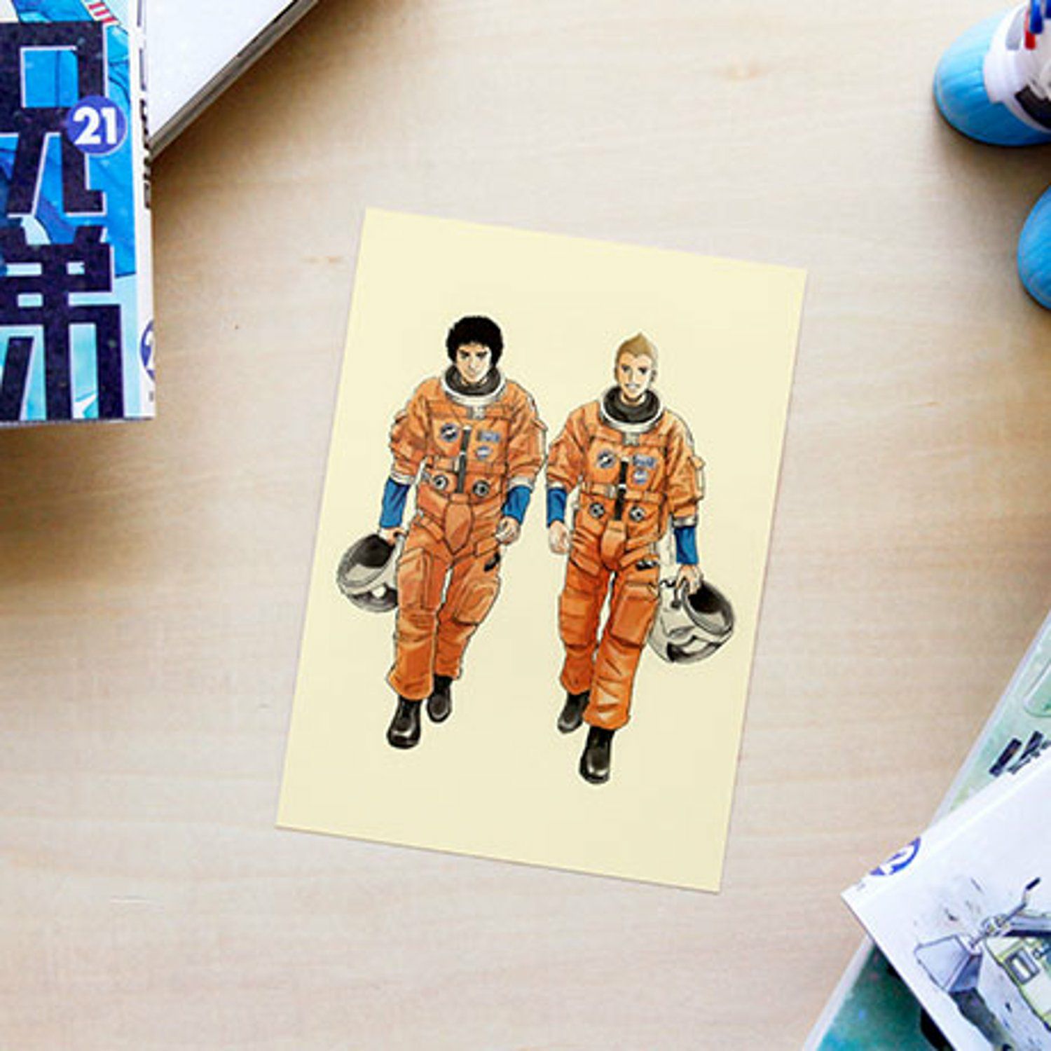 宇宙兄弟 44巻記念Aセット☆特装版＆復刻版エディ&ブライアン人形