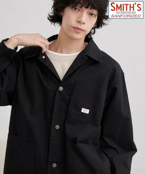 SMITH'S（スミス）別注カバーオールジャケット（オフホワイト／ブラック）