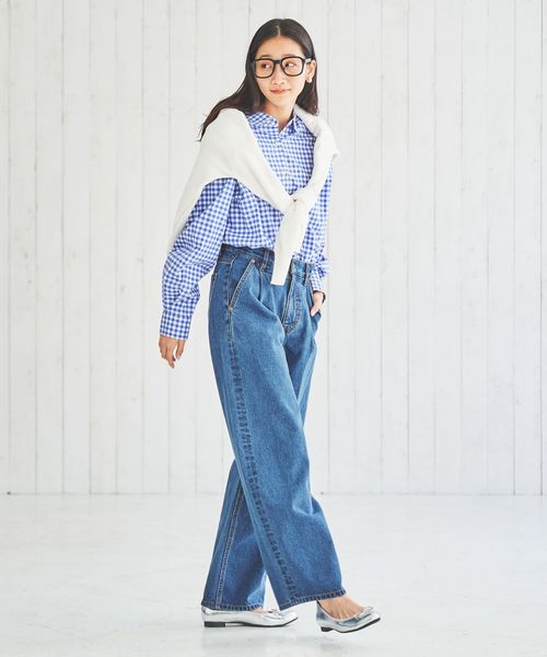 ワイドデニムパンツ