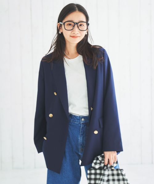 ダブルブレストブレザージャケット