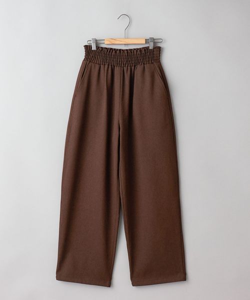 起毛ウールライクギャザーウエストパンツ