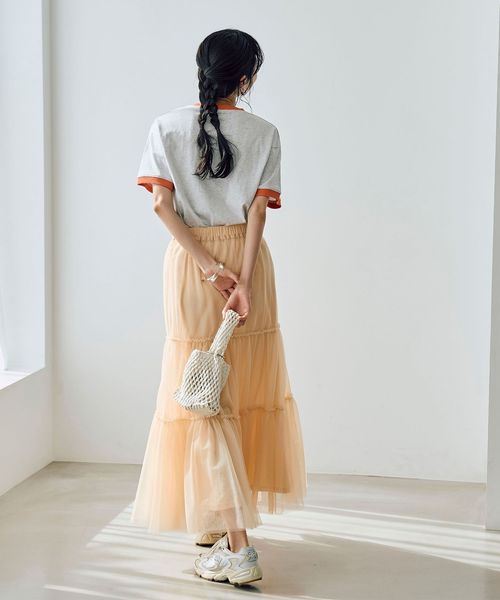 2WAYチュールティアードスカート