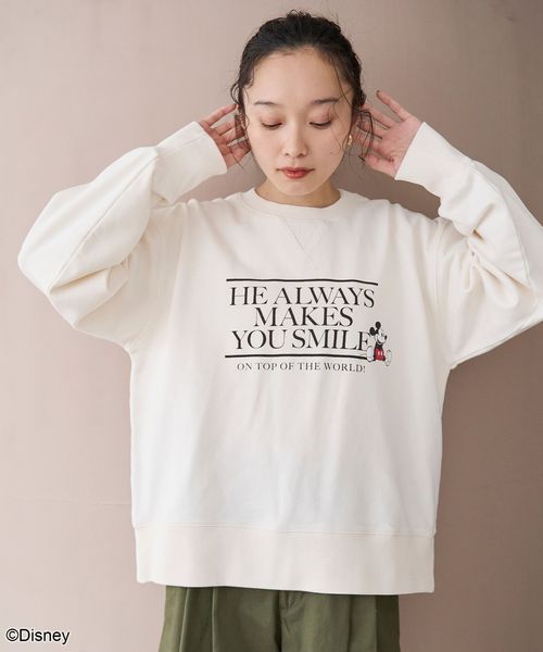 MICKEY（ミッキー）/別注】ショート丈裏毛ロゴスウェット