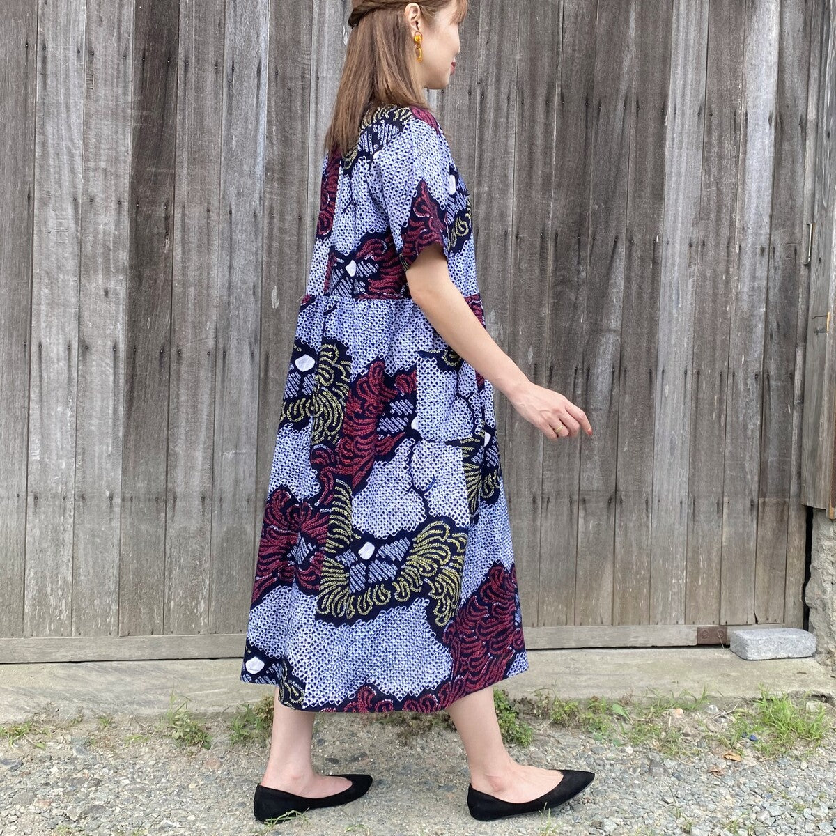 有松絞り浴衣リメイクワンピース】高木ふくえ先生 – こっとんコットン