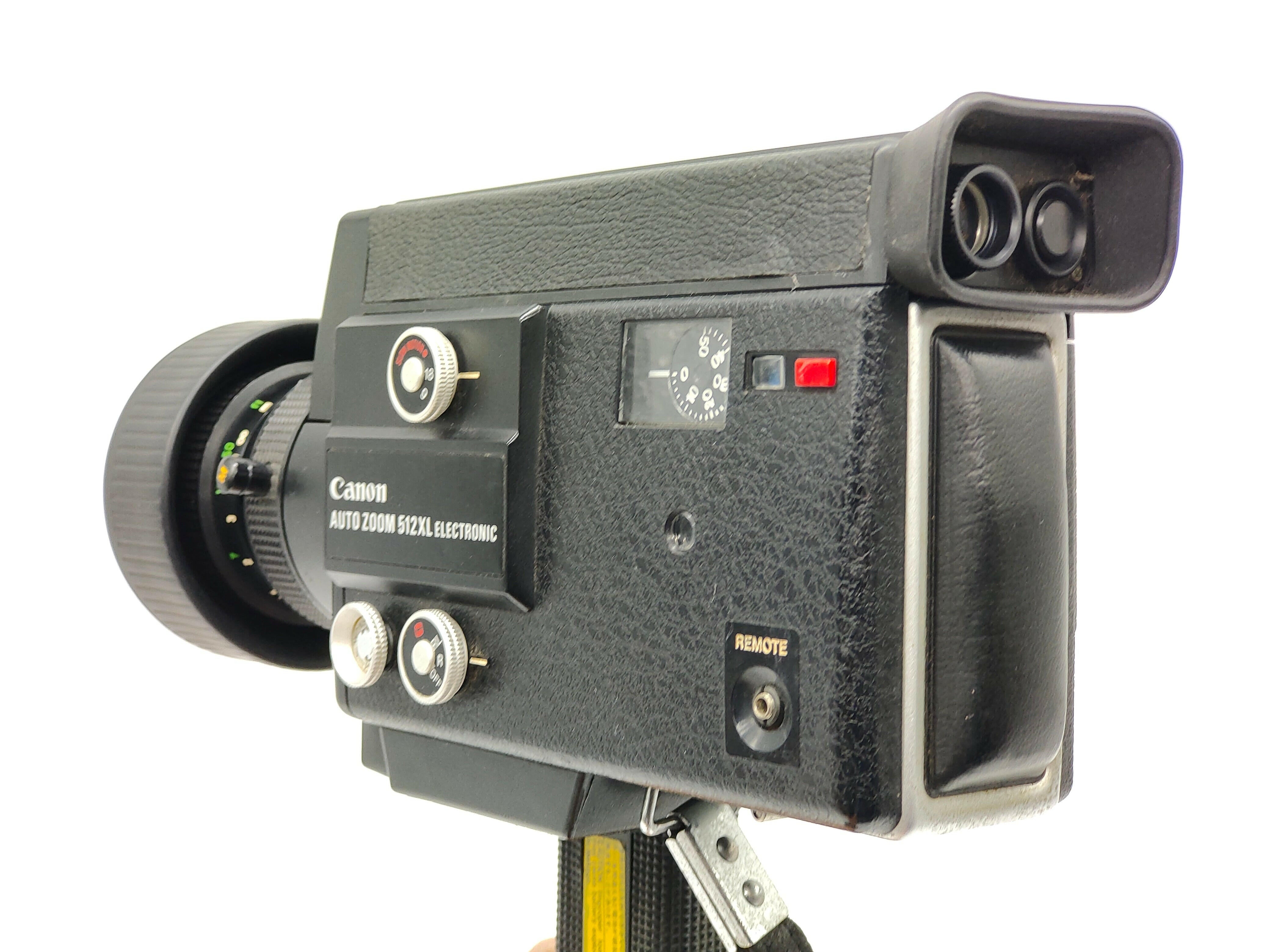 FILM TESTED Canon Auto Zoom 512XL Super-8 movie camera. REWIND