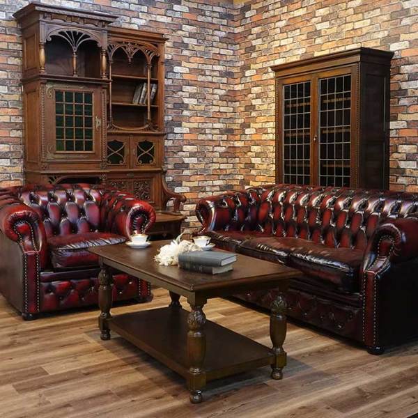 本革3人掛けソファ・アンティークテイスト SA-252 新着アンティーク