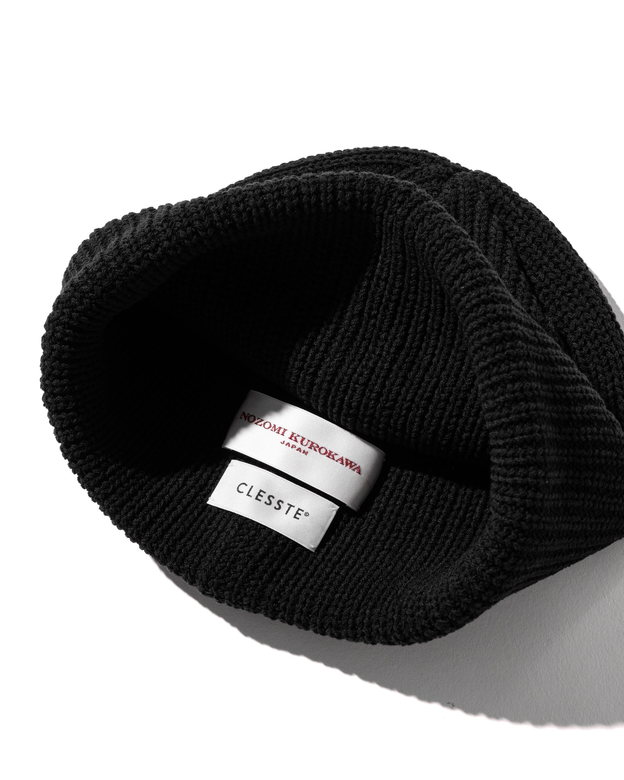 C” COTTON KNIT CAP 001 (BLACK)