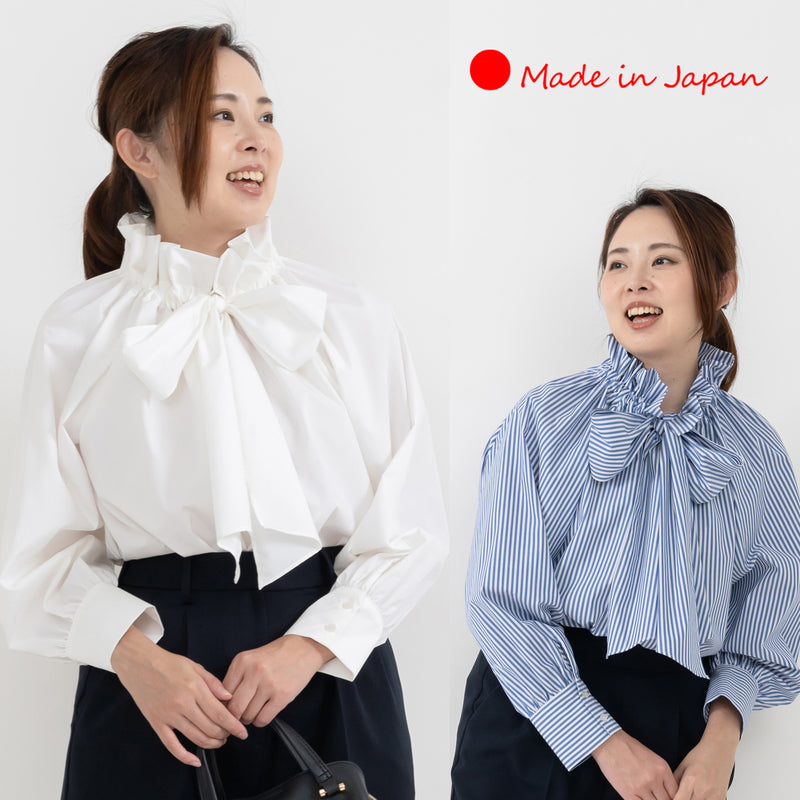 Clease[クリーズ] フリル衿リボン付きブラウス＜8036＞ – ＜公式