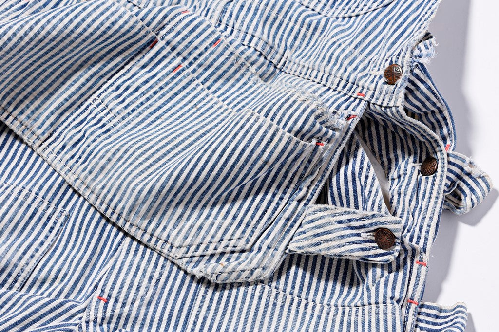 1960年代 PowrHouse ヒッコリーストライプ エプロン＆ダブルニー仕様