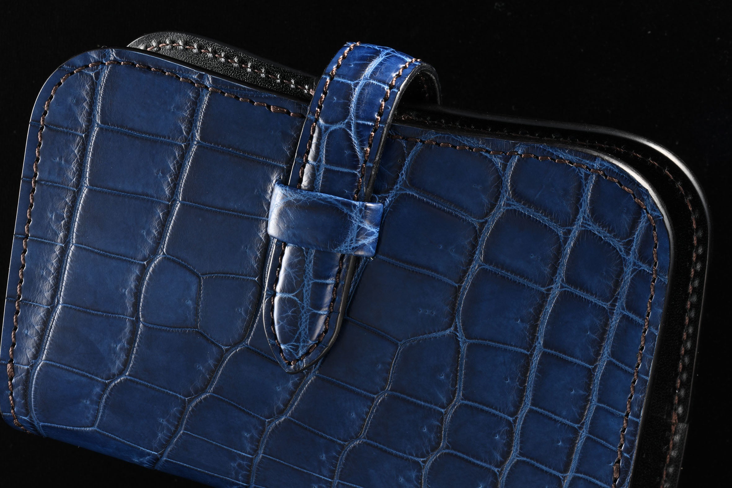 藍染クロコ × サドルプルアップ システム手帳 M5 φ11mm（趣味文