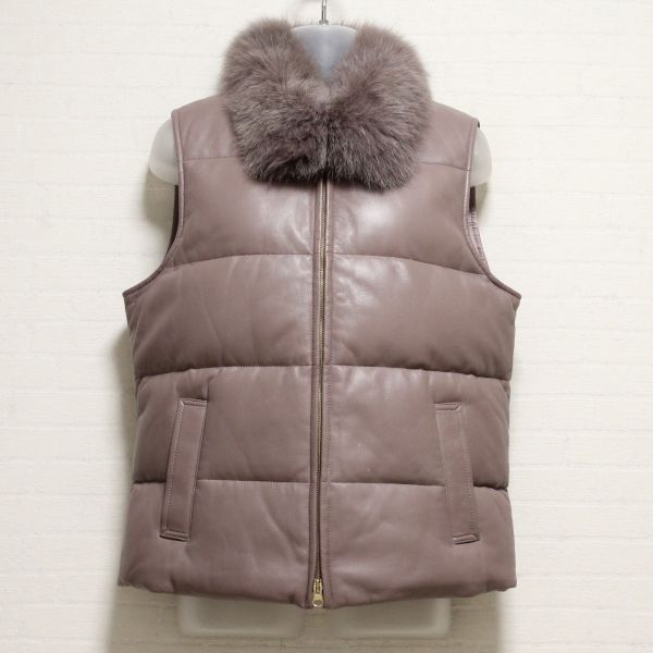ピンク系ファー付きレザーダウンベスト - ピンクハウス通販