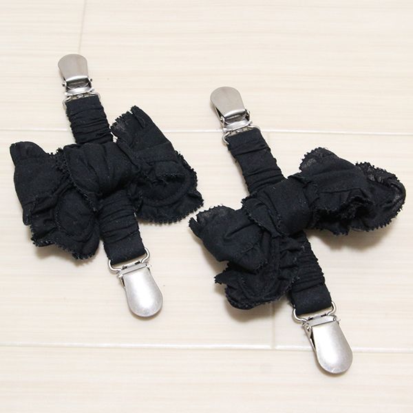 黒ローンリボンたくし上げクリップ2個セット - ピンクハウス通販