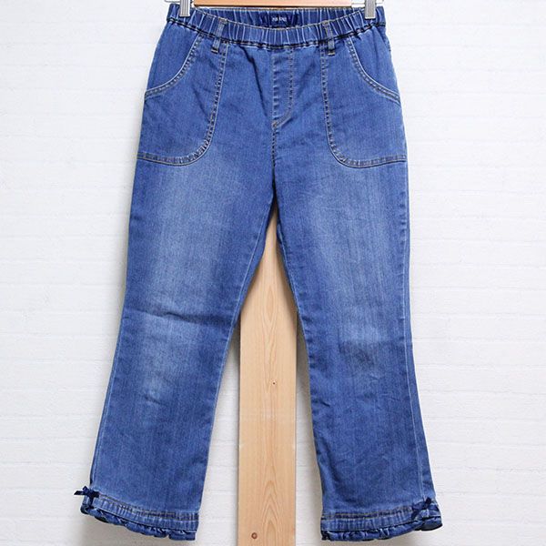 ブルーウォッシュ加工裾フリルストレッチパンツ - ピンクハウス通販