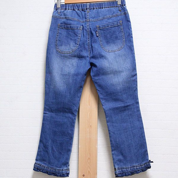 ブルーウォッシュ加工裾フリルストレッチパンツ - ピンクハウス通販