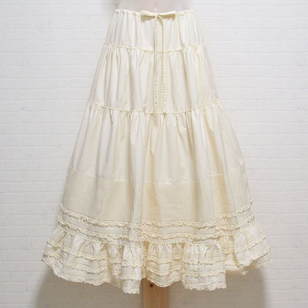 クリームピンタックスカート - ピンクハウス通販｜リサイクル