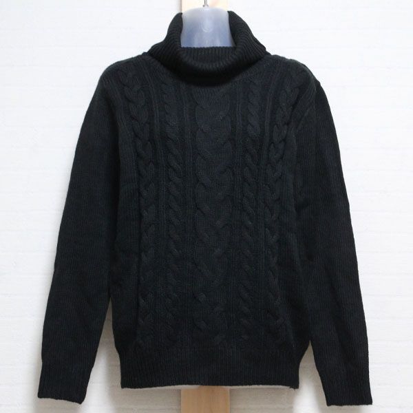 黒ケーブル編みタートルセーター - ピンクハウス通販｜リサイクル