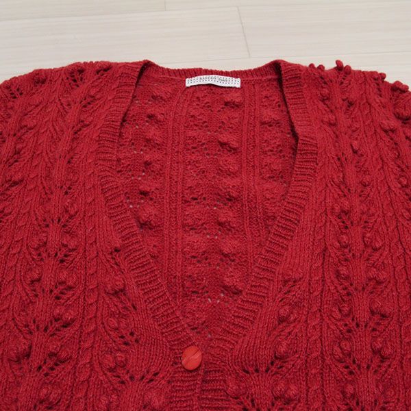 赤系模様編みカーディガン - ピンクハウス通販｜リサイクルブティック