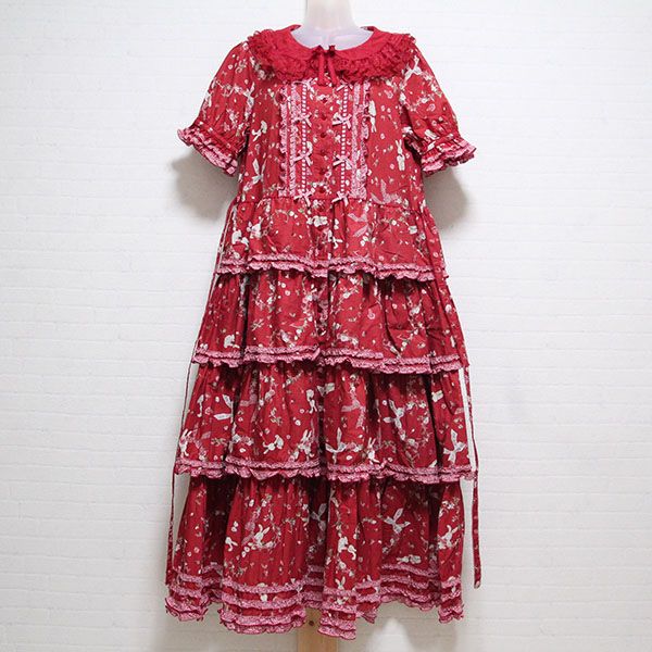 赤ハートベリーラビット段々ワンピース - ピンクハウス通販