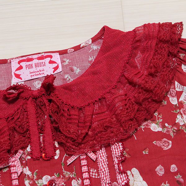 赤ハートベリーラビット段々ワンピース - ピンクハウス通販