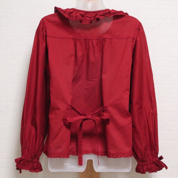 赤フリルローンブラウス - ピンクハウス通販｜リサイクルブティック