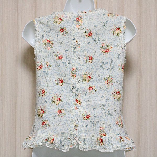 オフ白×ブルーブーケ刺繍パッチワークブラウス - ピンクハウス通販