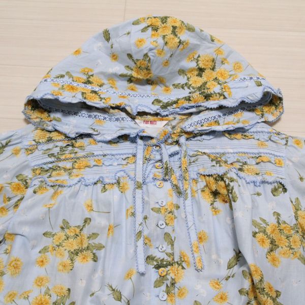 水色たんぽぽフード付きローンワンピース - ピンクハウス通販