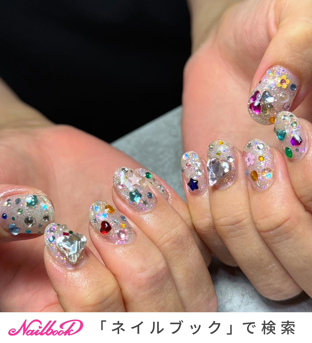 夏/ハンド/ラメ/キラキラ/カラフル - noriyoのネイルデザイン[No
