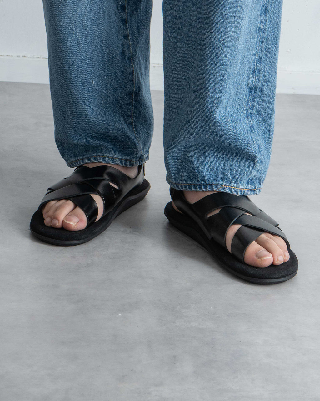 ISLAND SLIPPER｜レザー編み込みサンダル PB408 メンズ バックストラップ付