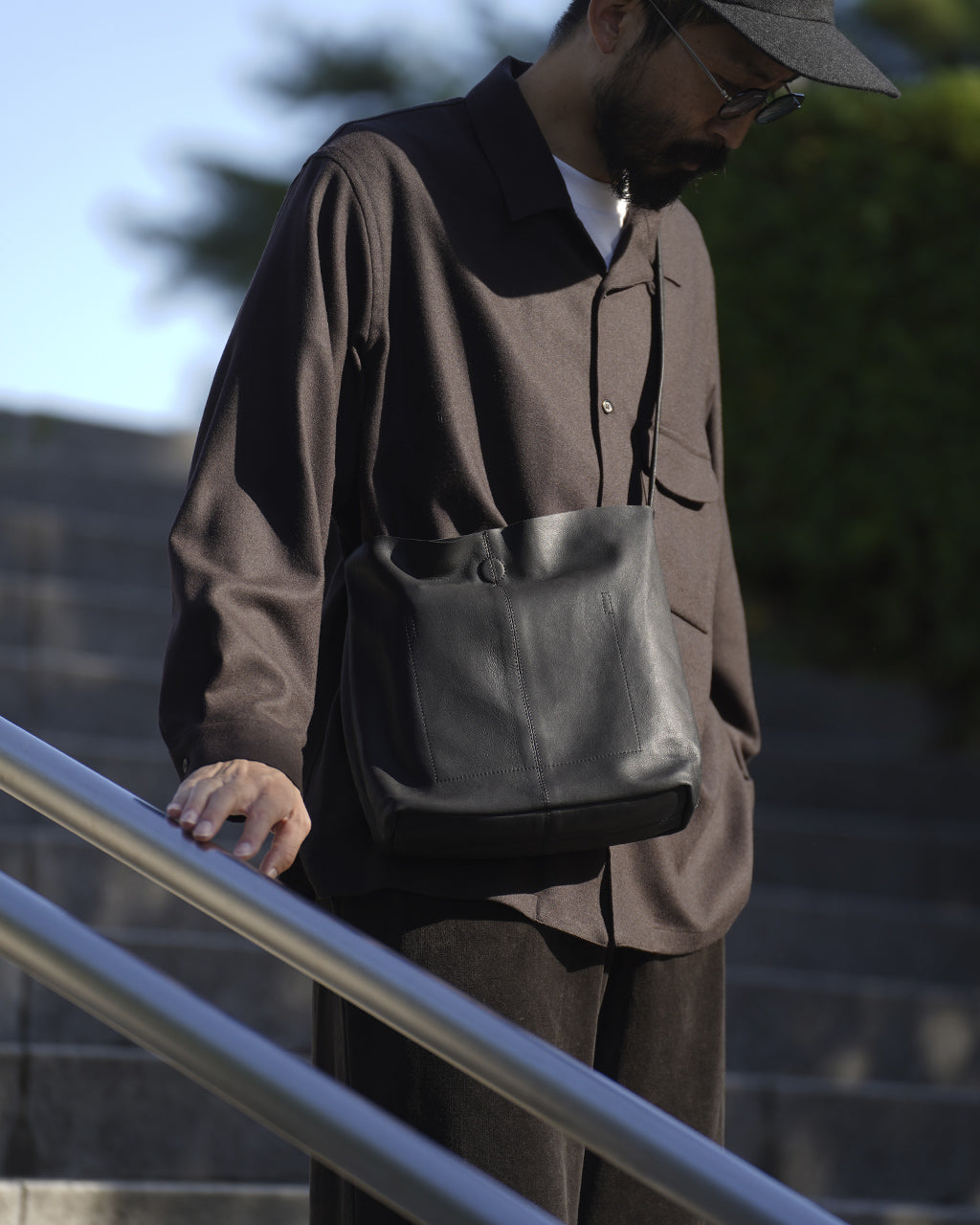 Morphee モルフェ スクエア ショルダー バッグ ユニセックス メンズ