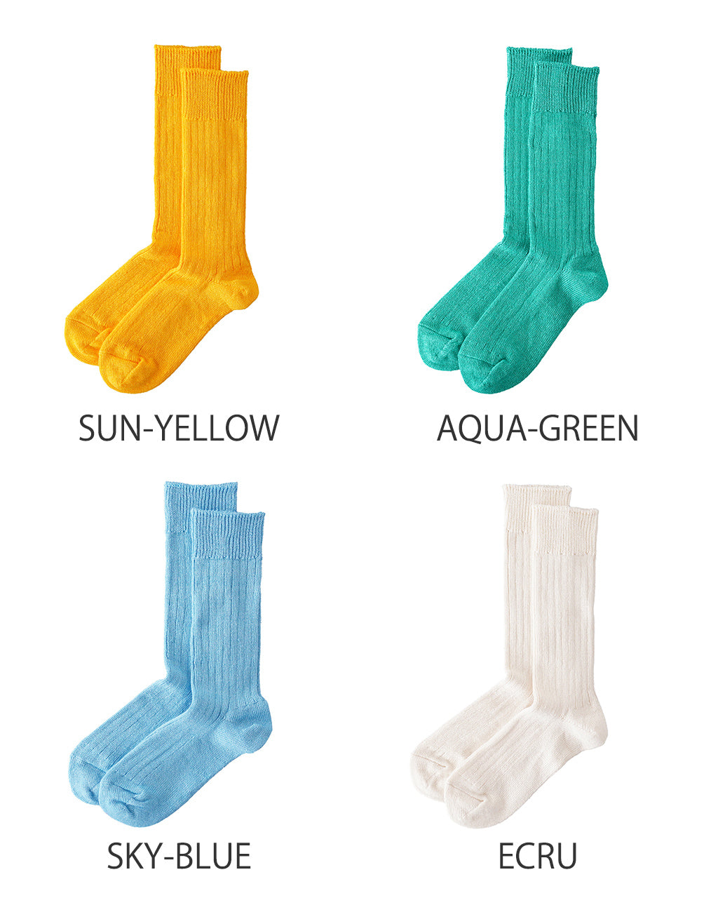 ROTOTO｜リネンコットン クルーソックス R1461｜ユニセックス 日本製