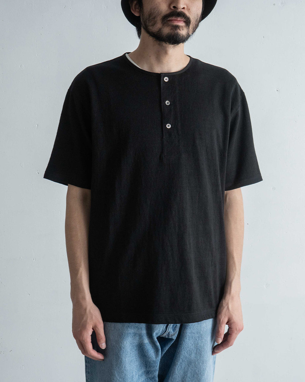 rinoneca リノネカ フレンチリネン100% 10オンス ヘンリーネック プル