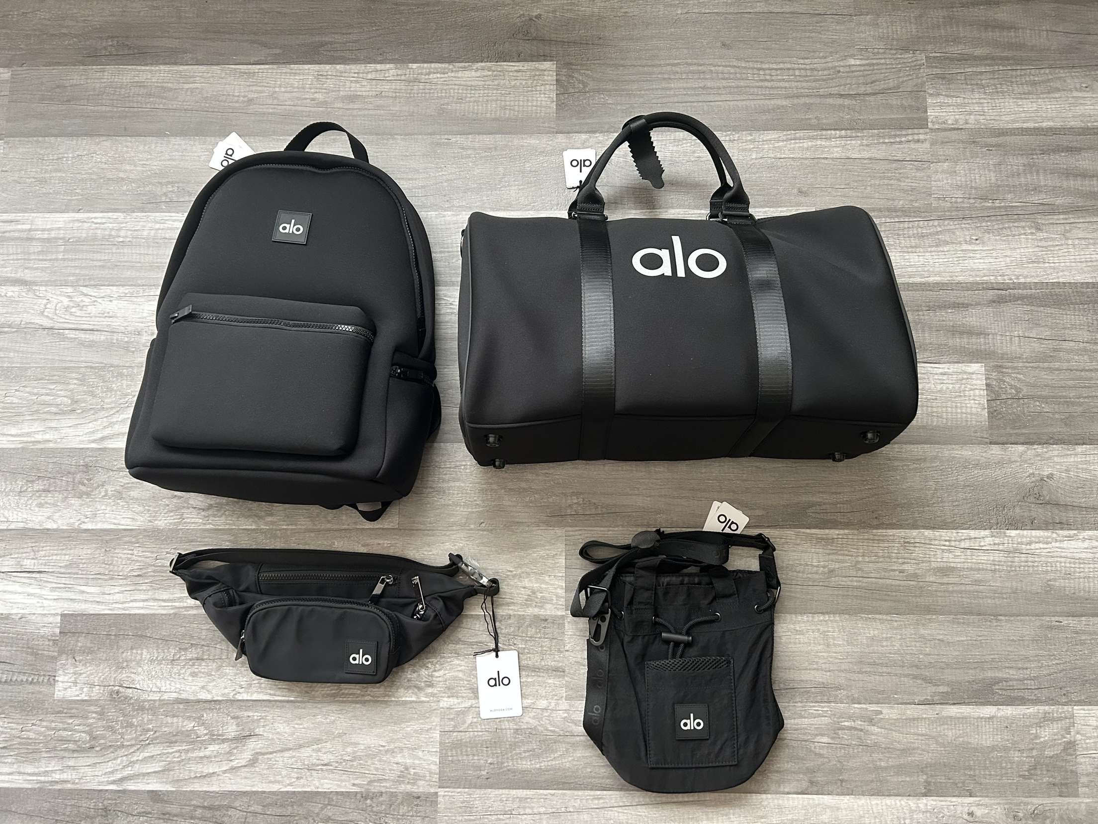 Alo Yoga Bundle Stow Backpack Traverse Duffle Crossbody Bucket Bag