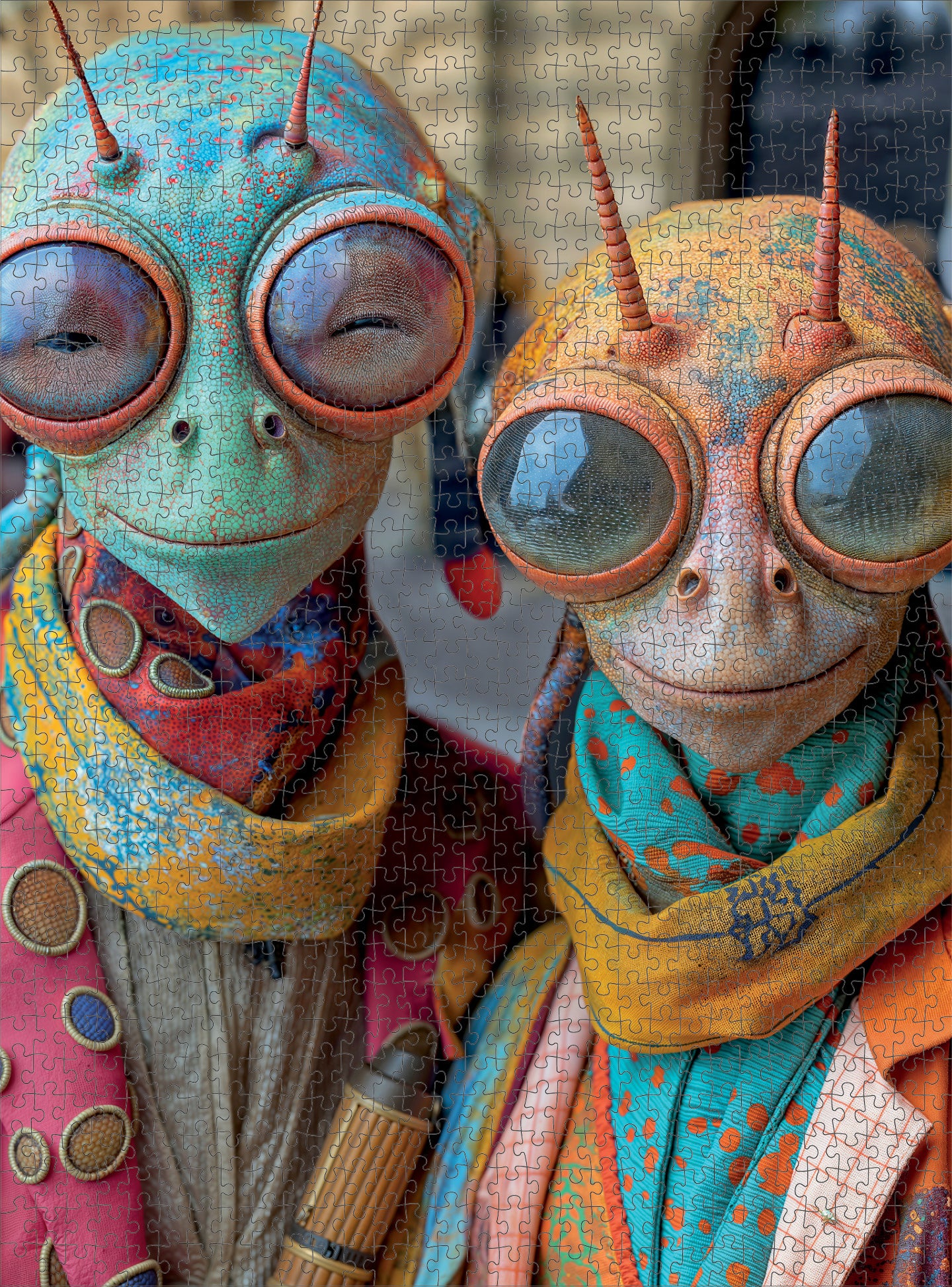 Meet the Aliens: Elara and Nox - 1000 Piece Jigsaw Puzzle