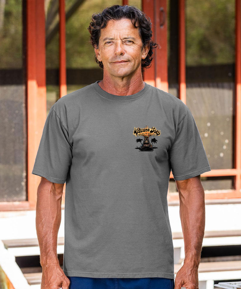 Volcano Joe's T-Shirt | Men's Crater Dyed® Grey Crewneck
