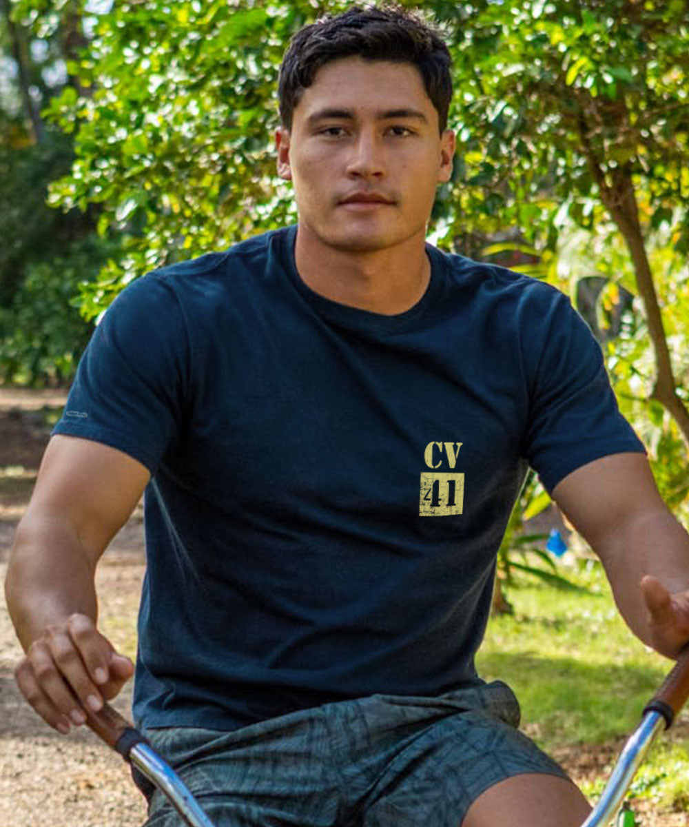 USS Midway San Diego T-Shirt | Men's Navy Blue Crewneck